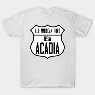 Acadia All-American Road route shield T-Shirt